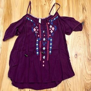 cold shoulder boho top